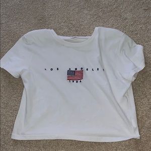 brandy melville white crop top